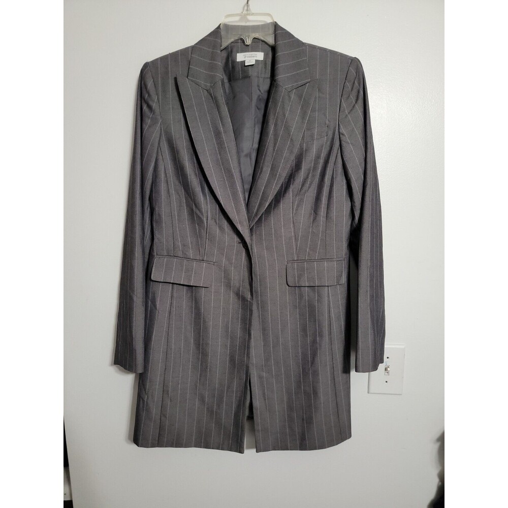 Travis Ayers For Dress Barn women Pin Striped Gray Suit 2 Pieces Lined  Size 10